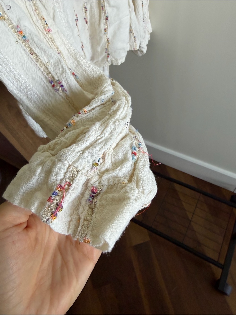 Ivory Button-Down Peasant Blouse - Picture 14 of 15